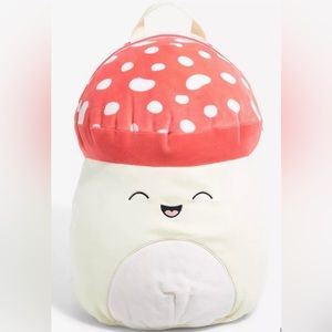 NWT -Backpack Squishmallow.Adorable red and cream mushroom back pack.